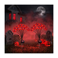 JUSTUP 2PCS Halloween Red Eyeball Solar Lights, IP55 Waterproof Outdoor Lawn Lighting with 10-LED LED Chips, Spooky Ambience Garden Decor for Gardens Lawns & Halloween Parties