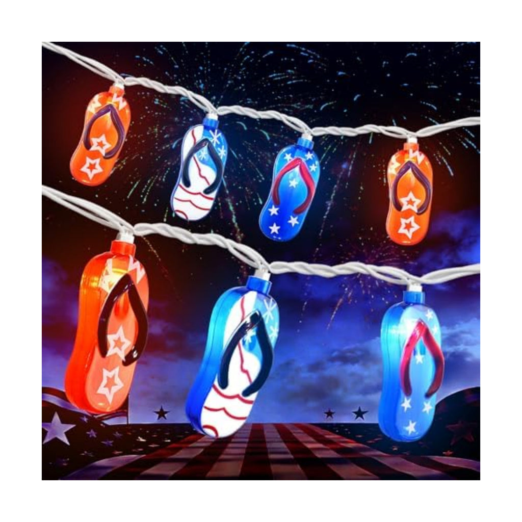 20-Light Patriotic Flip Flop String Lights