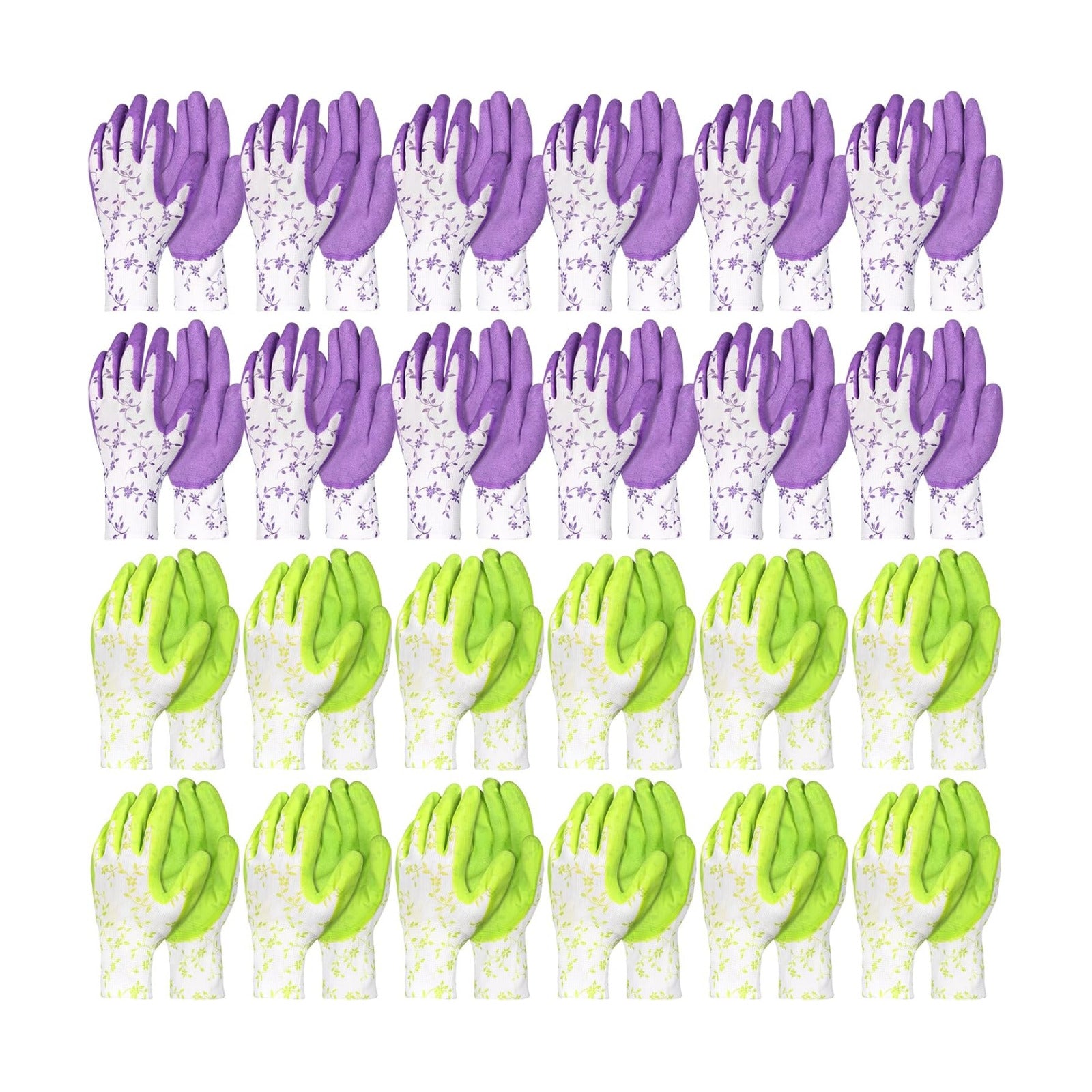 24 Pairs Gardening Gloves Bulk for Women,Thorn Proof Heavy Duty Garden Gloves, Breathable Nylon Latex Coated Yard