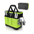 Garden Tool Bag with Waterproof Plastic Base, Heavy-Duty Oxford Garden Tote | Garden Tote Caddy Featuring 8 Pockets
