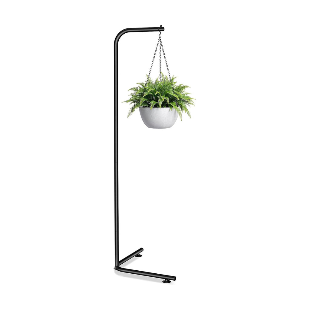 Hanging Plant Stand Indoor, Corner Plant Stands for Indoor Plants, Black Metal Hanging Plant Holder, Standing Plant