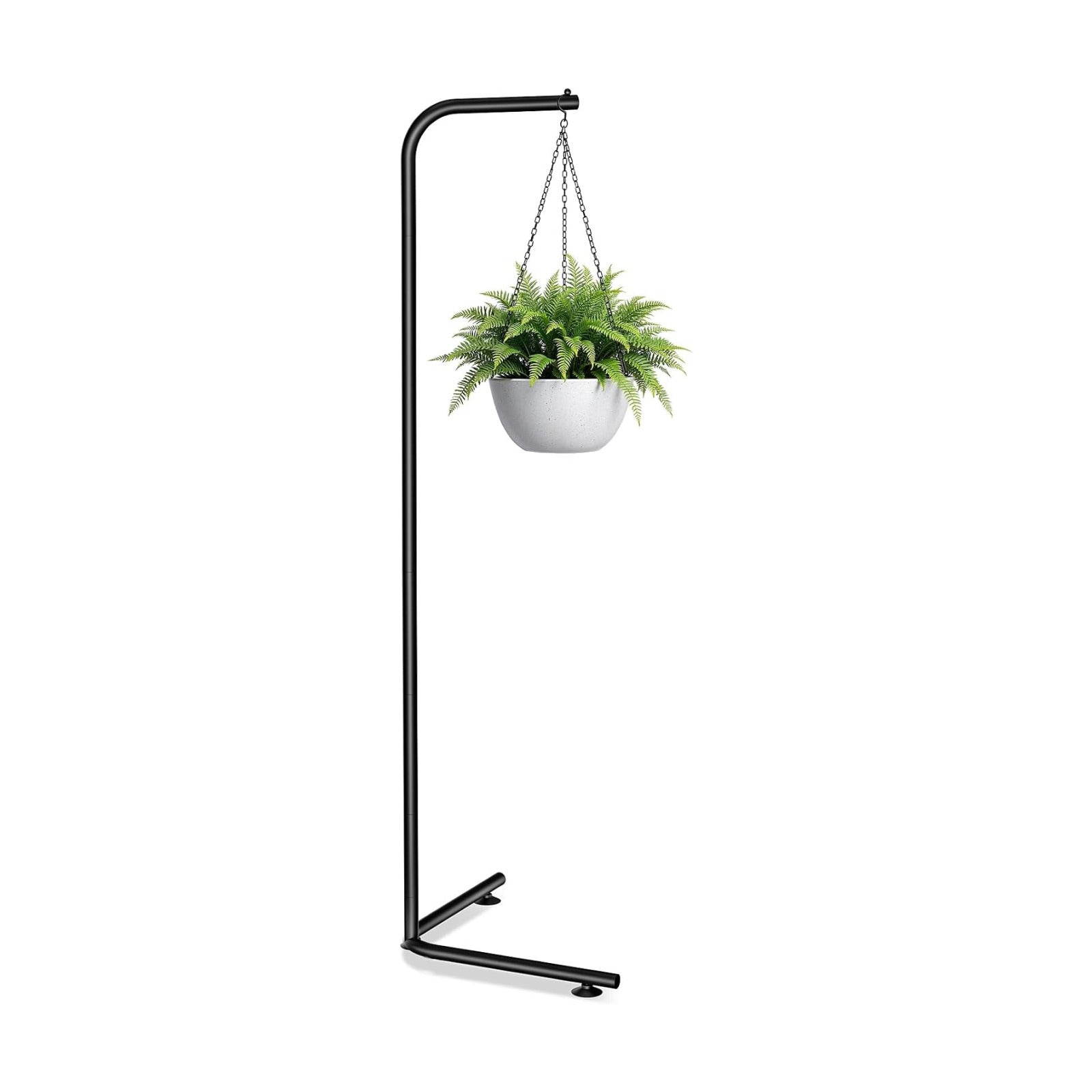 Hanging Plant Stand Indoor, Corner Plant Stands for Indoor Plants, Black Metal Hanging Plant Holder, Standing Plant