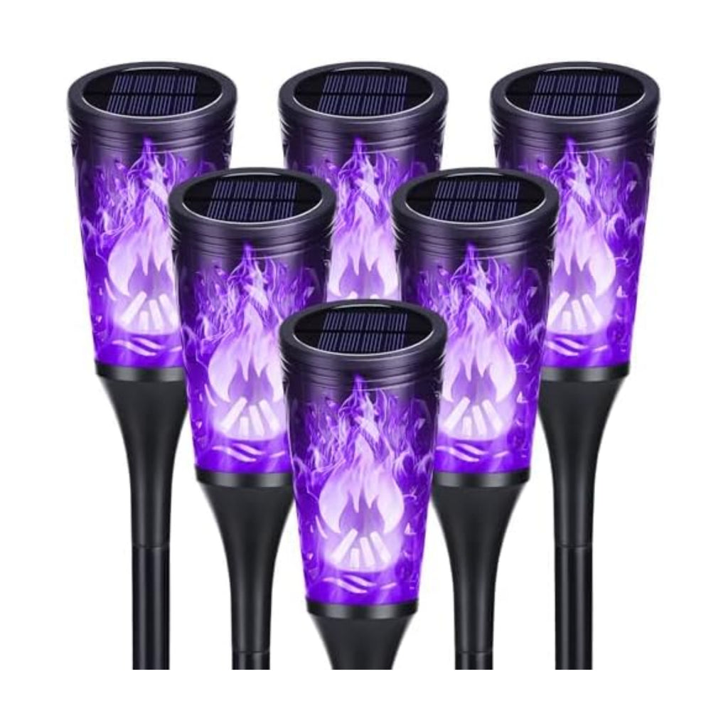 Toodour Solar Halloween Lights Outdoor, 6 Pack Solar Torch Light Waterproof