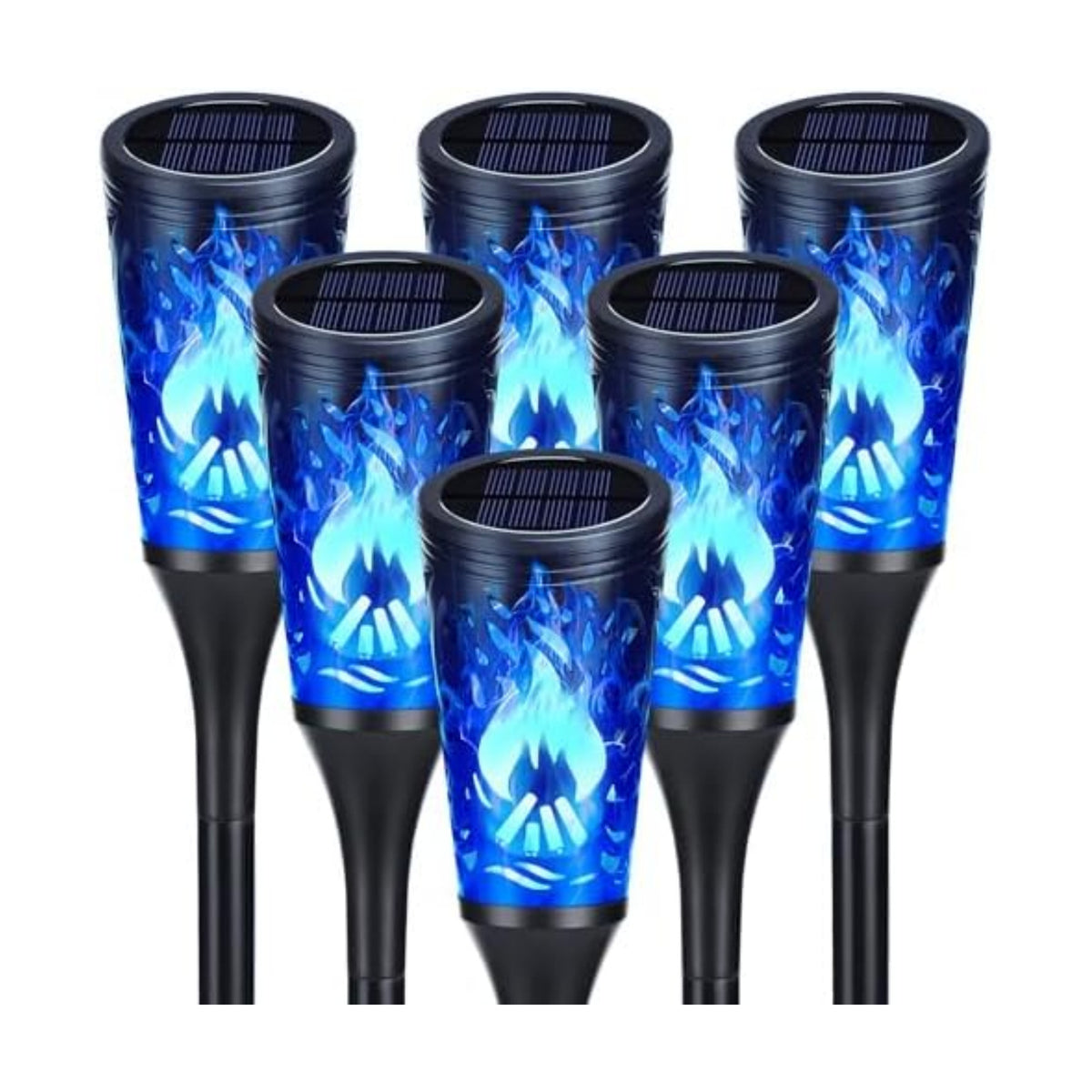 Toodour Solar Halloween Lights Outdoor, 6 Pack Solar Torch Light Waterproof