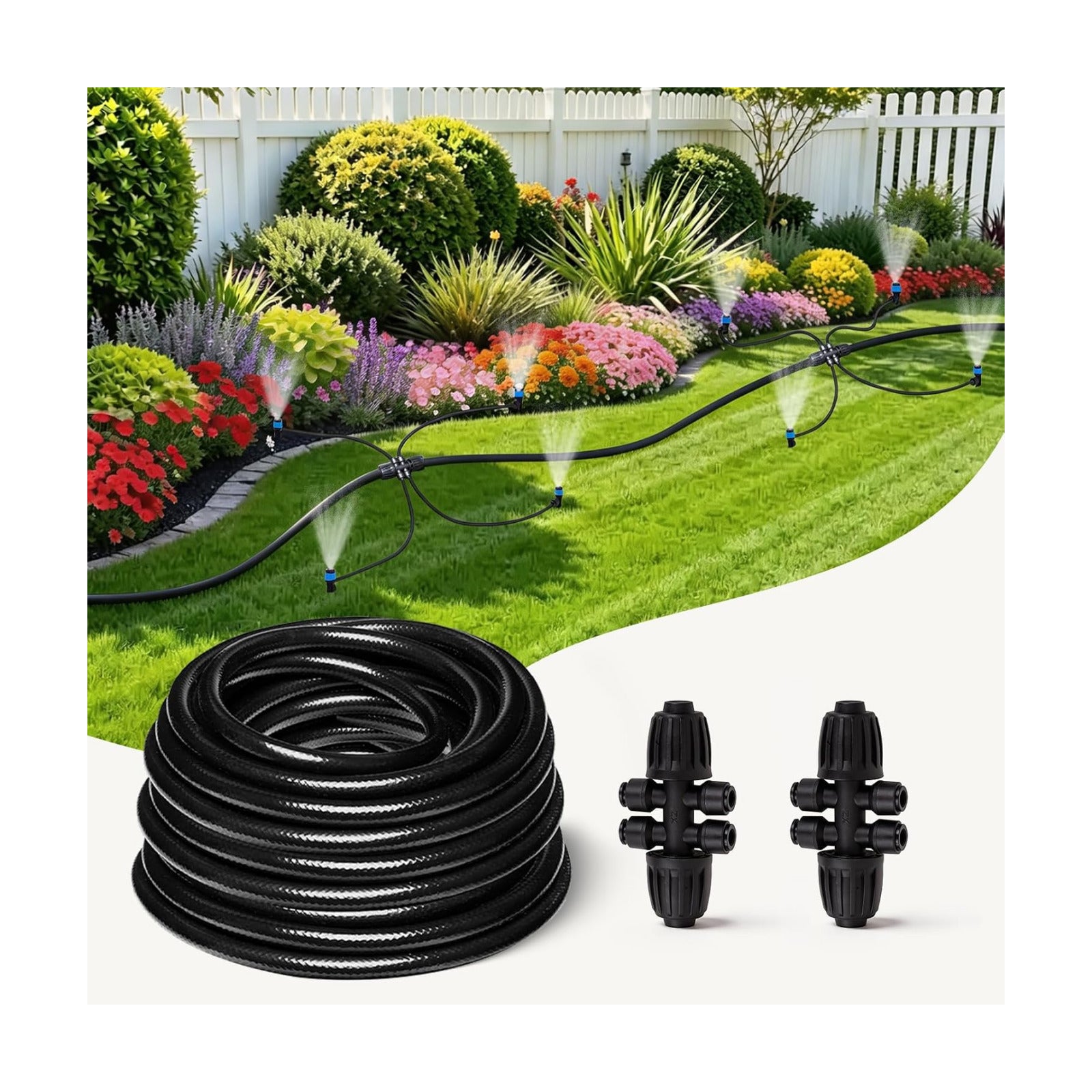 40FT 1/2 Inch Drip Irrigation Tubing Extension Hose, Main Line Watering Tube for Expanding Garden Irrigation Systems