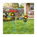 Peacock Metal Plant Stand Flower Pots Holders Plants with Coconut Pots | Manortang 2 Sets Planters for Outdoor Indoor