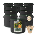 Mabel's Gardening 10-Pack 15 Gallon Grow Bags - Garden Planting Bags 17.7 x 14.2 INCH Made of 8.85 oz/yd² (300g/m²)