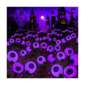 Solar Halloween Decorations Outdoor 4 Pack 24LED Purple Solar Eyeball Light
