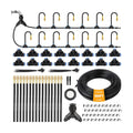 360° Adjustable Micro Drip Irrigation System, 16 Brass Sprinkler Heads & Bendable Stems, Automatic Watering Kit with