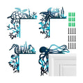 MorningRo 4 Pcs Ocean Themed Door Frame Topper Metal Wall Art