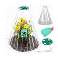 Cloches for Plants, Transparent Plant Covers, Garden Cloches with Humidity Domes, Securing Pegs and Plant Labels