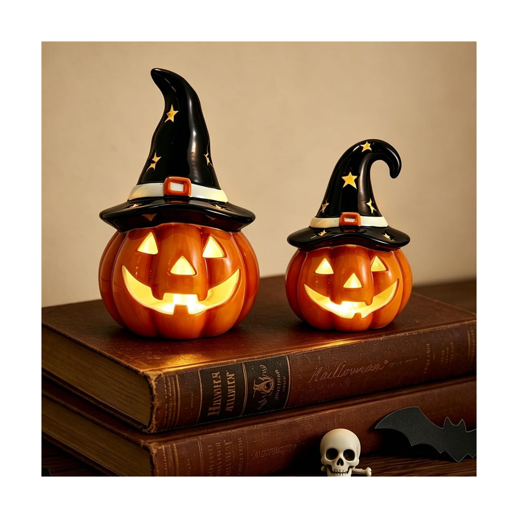 WDS WONDROUS Halloween Pumpkin Lights Decorations for Fall Home Table Decor