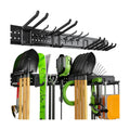 Garage Tool Organizer Wall Mount, 49.5 Inch Heavy Duty Garage Organization System with 10 Adjustable Hooks, Garden Tool