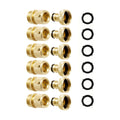 RainPoint Garden Hose Quick Connectors, Heavy Duty Solid Brass 3/4 Inch GHT, Universal Leak-Proof Fittings for Easy