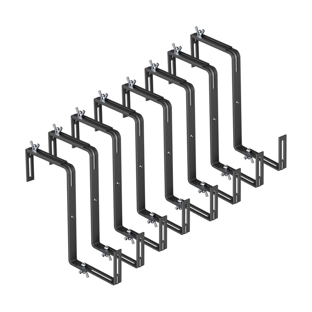 Adjustable Planter Box Brackets,Enhanced Bottom Support,Universal Outdoor Hanging Brackets,Flower Box Brackets for