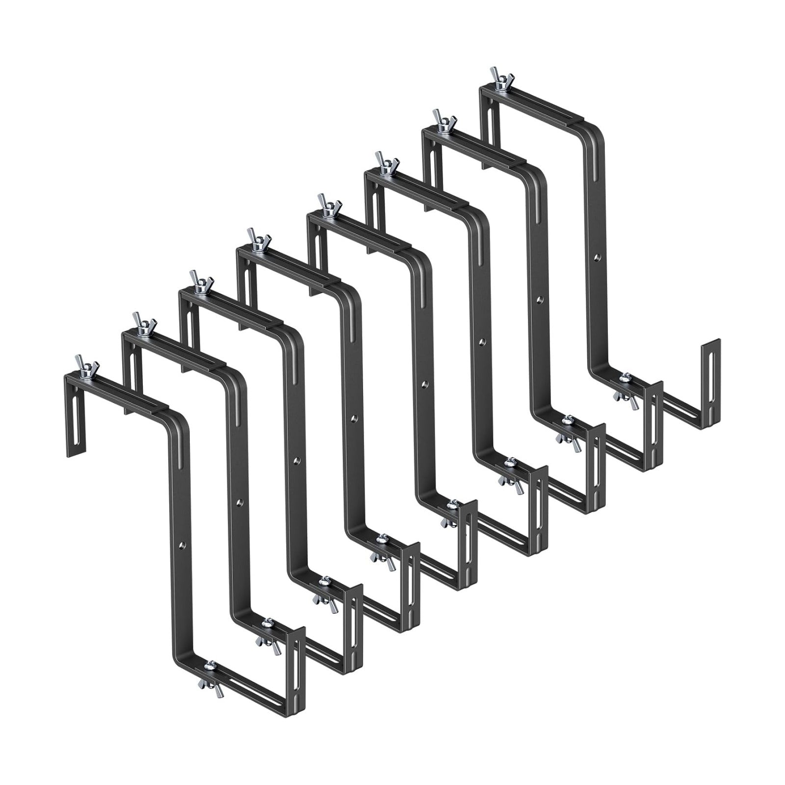 Adjustable Planter Box Brackets,Enhanced Bottom Support,Universal Outdoor Hanging Brackets,Flower Box Brackets for