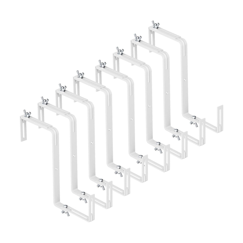 Adjustable Planter Box Brackets,Enhanced Bottom Support,Universal Outdoor Hanging Brackets,Flower Box Brackets for