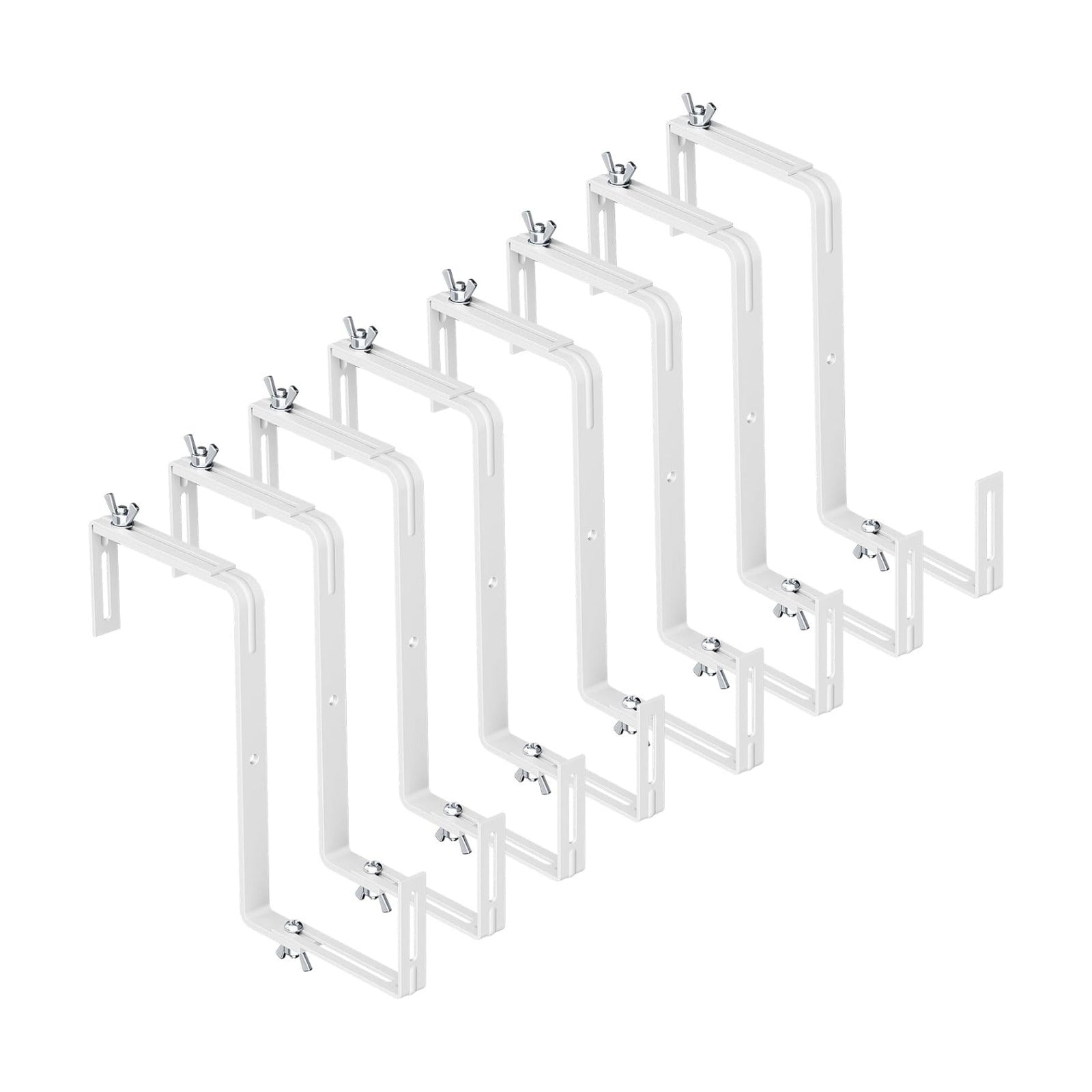 Adjustable Planter Box Brackets,Enhanced Bottom Support,Universal Outdoor Hanging Brackets,Flower Box Brackets for