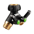 Garden Hose Splitter 2 Way Heavy Duty with Shut Off Valves,3/4" GHT | Large Ball Valve Design Helps Reduce Water