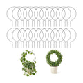 20 Pack 14.2x10.2 Inch Round Hoya Trellis Plant Trellis for Indoor Potted Plants Black Iron Small Plant Support for