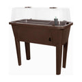 Garden Elements Brown Elevated Raised Garden Bed, 29.5" x 15" - Self-Watering Planter Box with Ventilated Grow Dome for