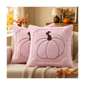 Allorry Fall Pillow Covers 18x18 2 Pack Pink Pumpkin Home Decor PT010H18