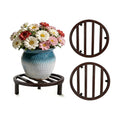 3 Pack 12 Inch Metal Plant Stands Outdoor Indoor Pot Riser,Coffee