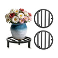 3 Pack 12 Inch Metal Plant Stands Outdoor Indoor Pot Riser,Black