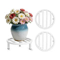 3 Pack 12 Inch Metal Plant Stands Outdoor Indoor Pot Riser,White