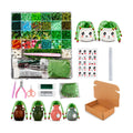 Vittqsuier 4607pcs DIY Green Glass Beads Plant Kit, Includes 4 Mini Vase Magnets for Fridge, 2 Plant Pots, Perfect for