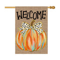 AVOIN colorlife Welcome Fall House Flag 28x40 Inch Double Sided Outside