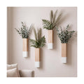 4 Pack Wood Wall Planter Boho Hanging Planter for Living Room Bedroom Bathroom Entryway Modern Farmhouse Wall Decor
