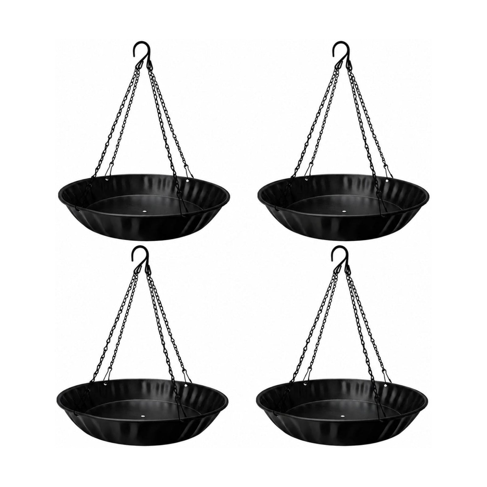 Plant Hanger Indoor Outdoor 4-Pack Metal Hanging Planter for Indoor Plants | Planter Inserts for Large Pots, Plant