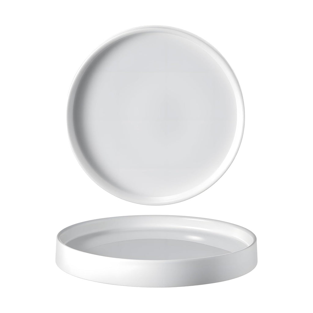 Ceramic Plant Saucer 8.5 Inch 2 Pack White, Fits Pot Base Under 8 Inch | Sturdy, Leak-Proof, Indoor Outdoor Planter
