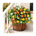 INQCMY Fall Artificial Mums Flowers for Outdoors Planter Fake Plants 6 PCS