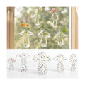 5Pcs Starry Glass Propagation Vases, 2.6mm Glass Vases, 6kg Suction Cups | Starry diamond dot glass design|Handcrafted