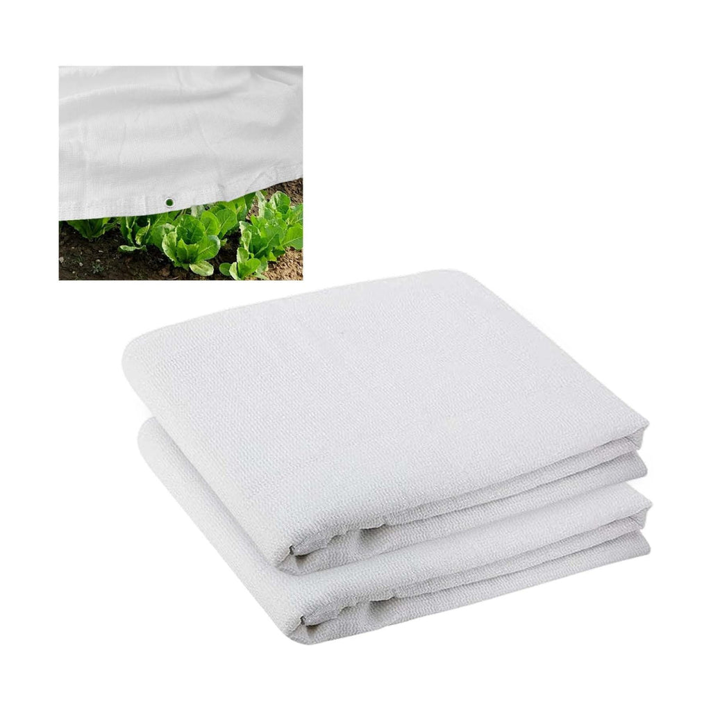 Wenfan 9.84 * 13.12Ft White Shade Cloth for Garden Plant Shade Nylon Cloth with Grommets Plant Sun Protection Shelter