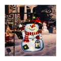 28x40 Lighted Christmas Snowman Garden Flag, 8 Modes Solar LED