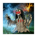 Halloween Animatronic Zombie Groundbreaker Outdoor Decor with Red Eyes