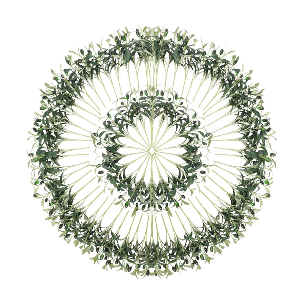 100PCS 10in Faux Olive Leaves Stems Bulk for Wedding Hotel Decor