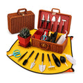 Repotting Mat and Planting Tools, Indoor Plants, Wicker Basket | All-in-one succulent repotting set, pruning shears