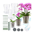 12 Pack Clear Plastic Orchid Pots with Holes, 4 5 6 Inch Set