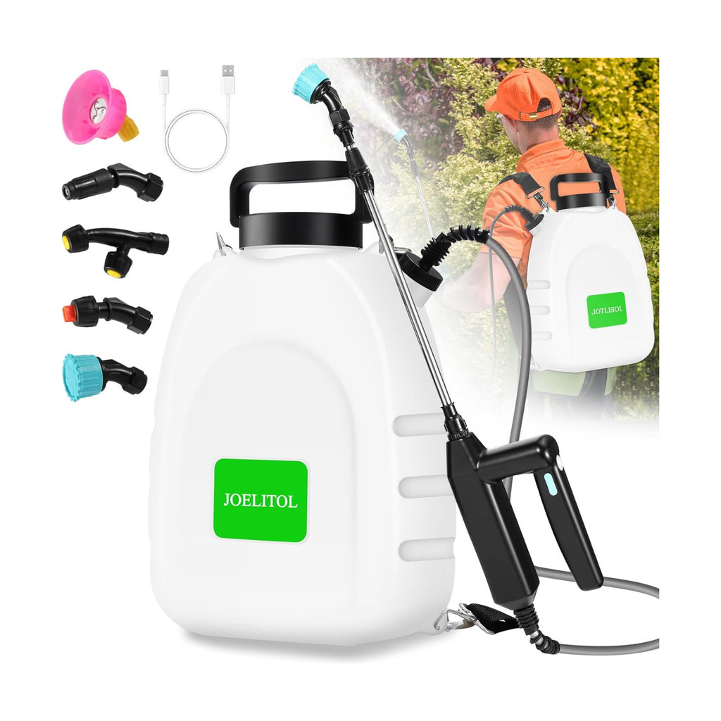 Electric Backpack Sprayer 3.2 Gallon, Battery Powered Lawn Sprayer with Ergonomic Design, USB Rechargeable Handle