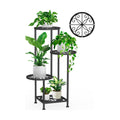 4 Tier Plant Stand Indoor Outdoor, Tall Metal Corner Flower Shelf Holder for Multiple Plants, Space-Saving Rustproof