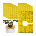 100 Pack Yellow Pre-Cut Sticky Traps Bulk for Gnats 3 x 5 Inch Dual Sided Bug Fly Sticky Traps with Center Hole for