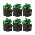6 Pcs 30 Gallon Potato Grow Bags with 2 View Windows Heavy Duty Pots Growing Containers with Sturdy Handles, Potato