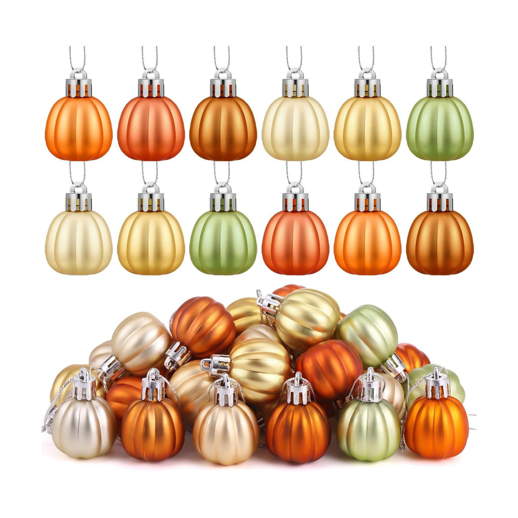 Colingmill 36 Pcs Fall Tree Ornaments, Farmhouse Pumpkin Hanging Ornaments
