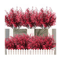 RECUTMS 13.8" 12 Bundles Artificial Flowers for Outdoors Faux Boxwood Plant