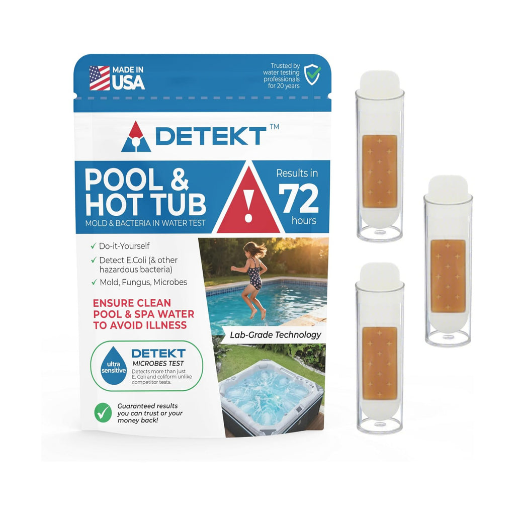 Detekt® Hot Tub & Pool Water Test for Bacteria & Mold - Species ID