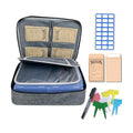 Seed Storage Organizer Kit, Seed Packet Organizer, Gray | Moisture-proof, Come with Clear Storage Organizer Boxes